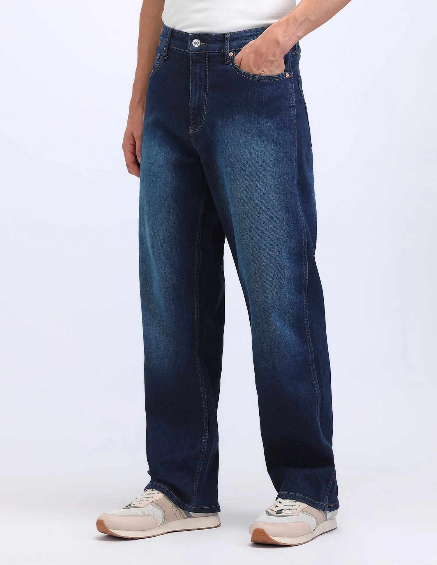 Flying Machine Cobain 90'S Loose Fit Mid Rise Jeans