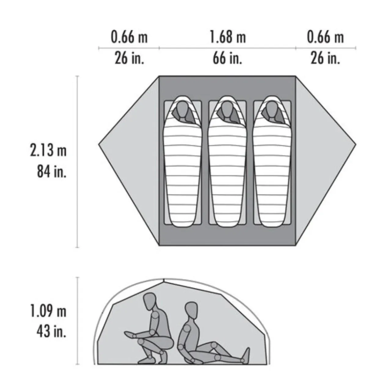 FreeLite 3 Person Tent - Tan