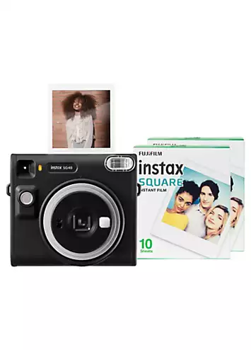 Fujifilm Instax Square SQ40 Instant Camera with 20 Shots Pack - Black | Kaleidoscope