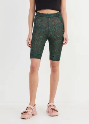 Ganni -  Printed Cycling Shorts - Shorts