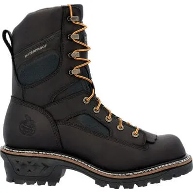 Georgia Men's - 9 Waterproof LTX Logger Work Boot - Round Soft Toe