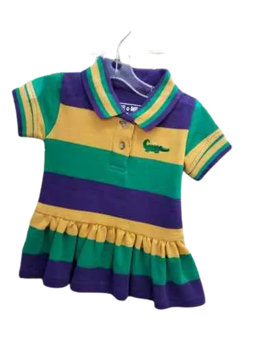 Girls Mardi Gras Polo Dress