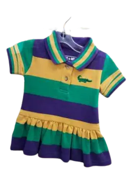 Girls Mardi Gras Polo Dress