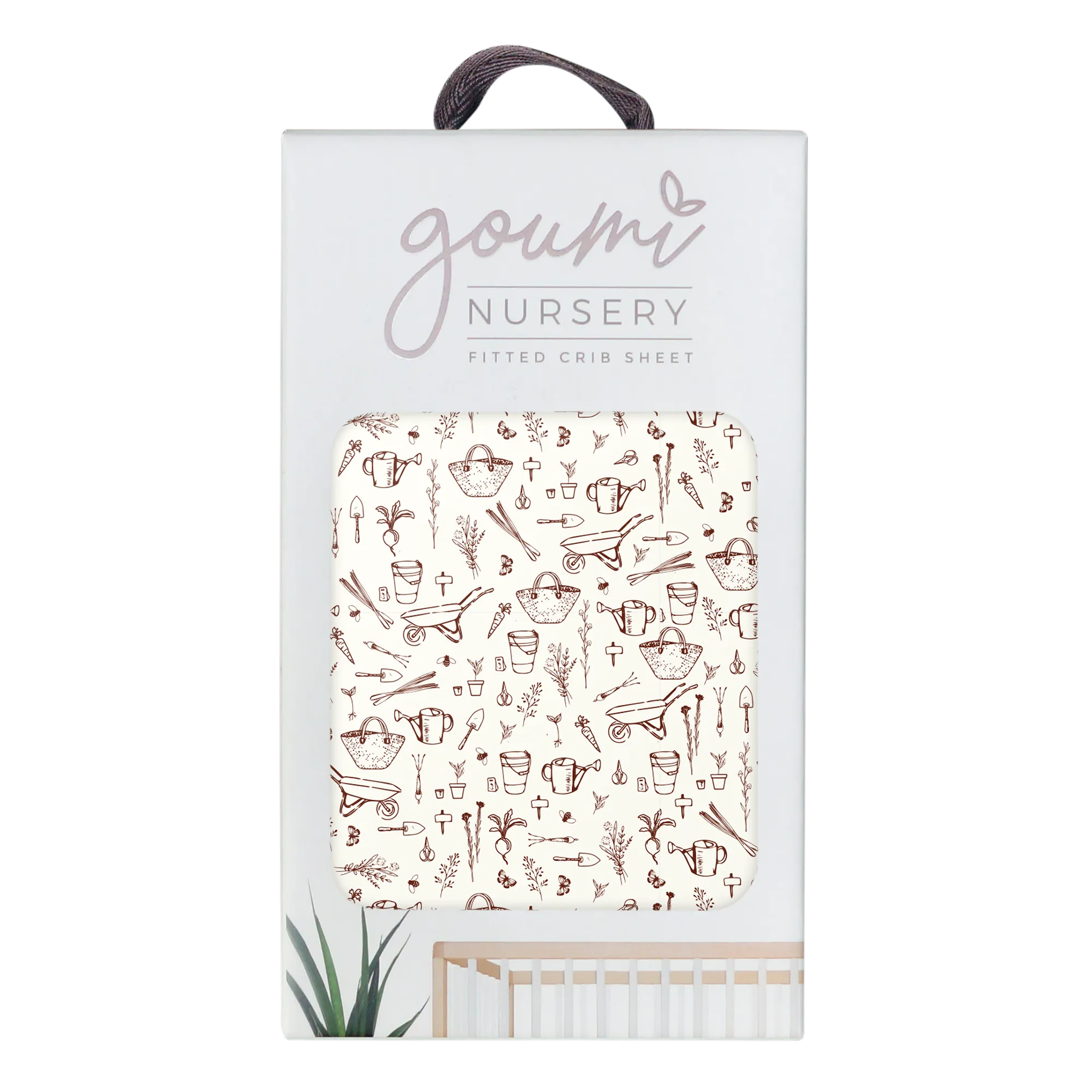 goumi Garden Bamboo Organic Cotton Crib Sheet