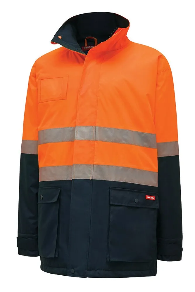 Hard Yakka - Jacket - Hivis T LS - Y06685 - Orange/Navy - S - 9352795449917