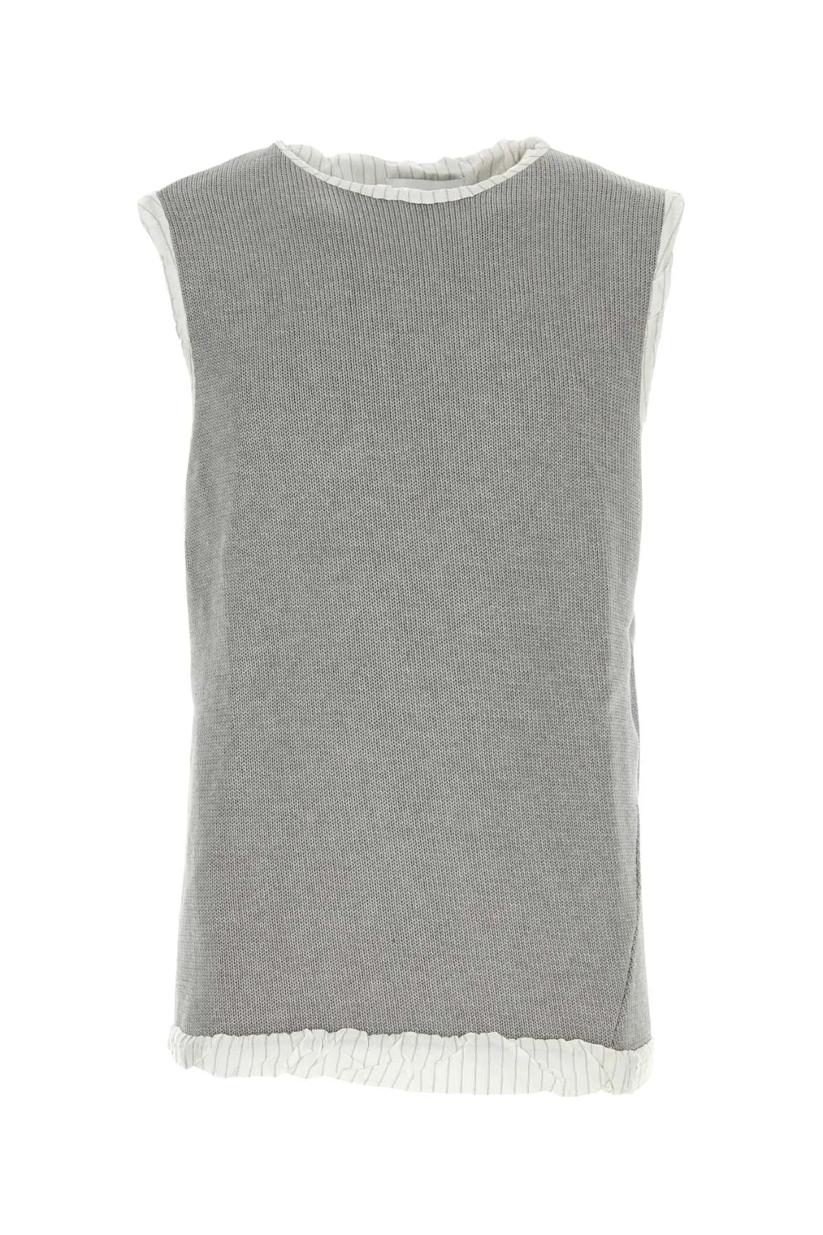 Hed Mayner Grey Cotton Vest