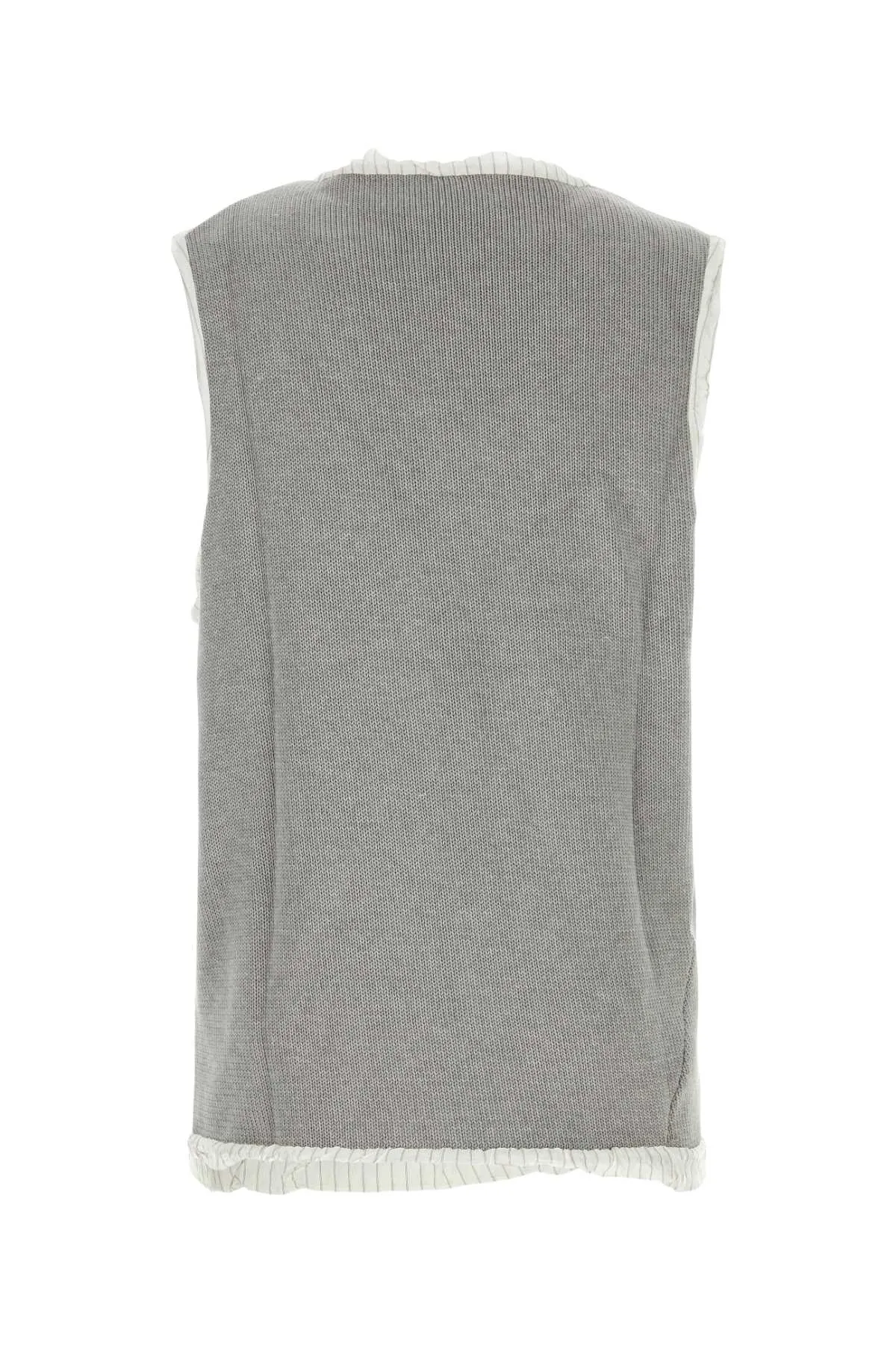 Hed Mayner Grey Cotton Vest