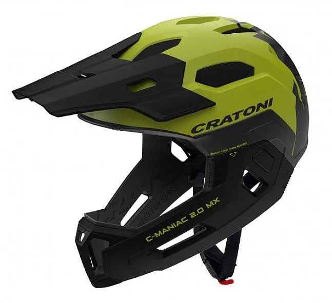 helmet Cratoni C-Maniac 2.0 MX - Lime/Black - unisex junior