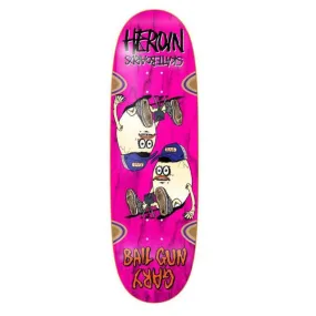 Heroin Skateboards Bail Gun Gary Symetrical Egg Deck 9.75