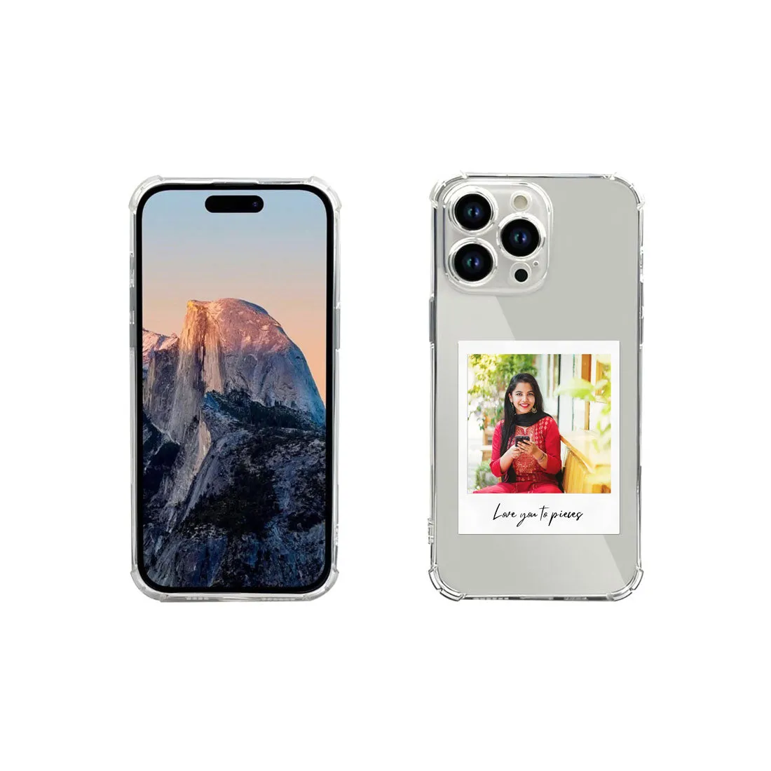 IPhone 13 Pro Back Cover Customized with Photo Transparent Cases with a Camera Protection