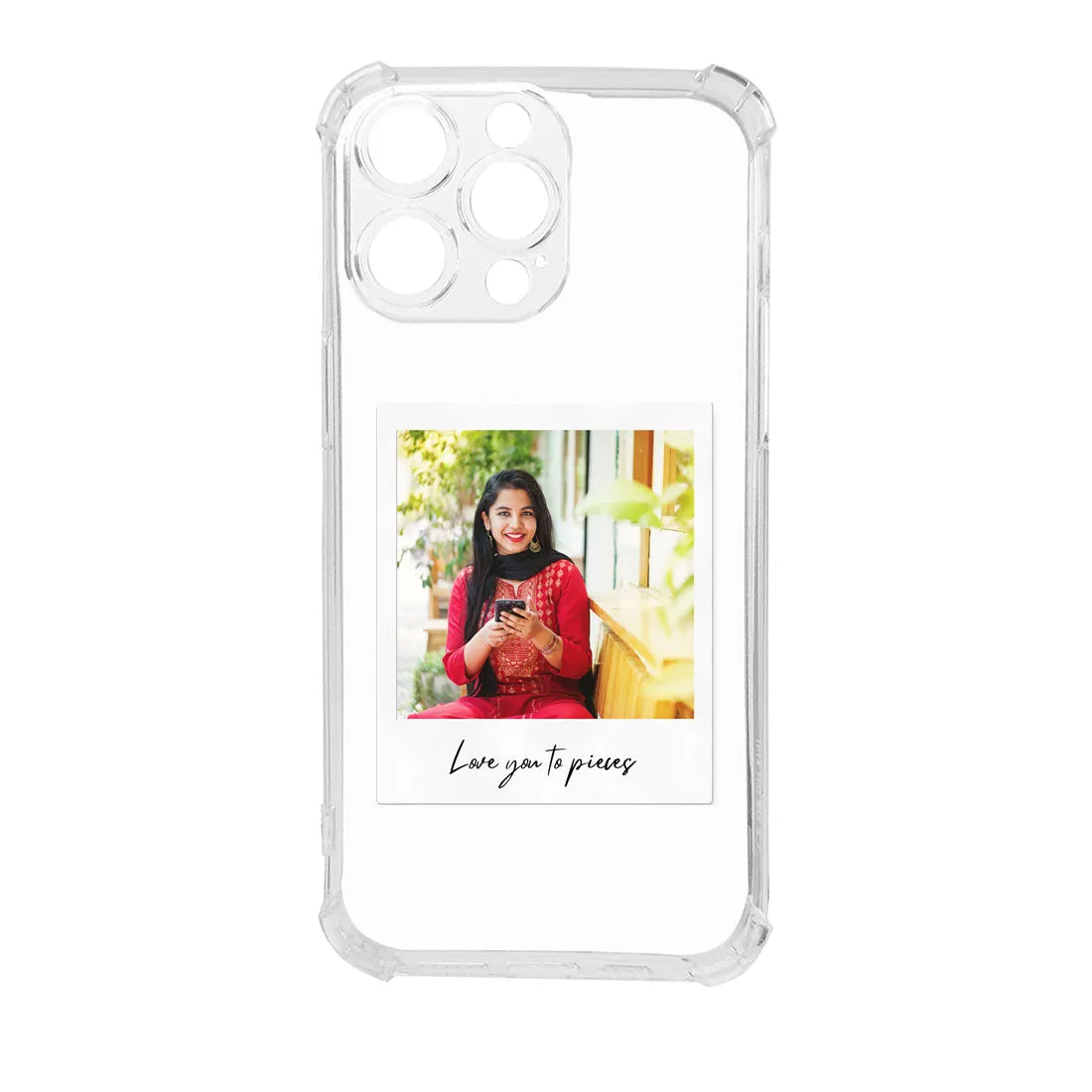 IPhone 13 Pro Back Cover Customized with Photo Transparent Cases with a Camera Protection