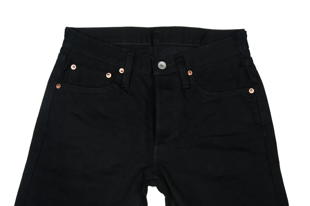 Iron Heart 777s-142bb Jeans - 14oz Slim Tapered Black/Black Denim