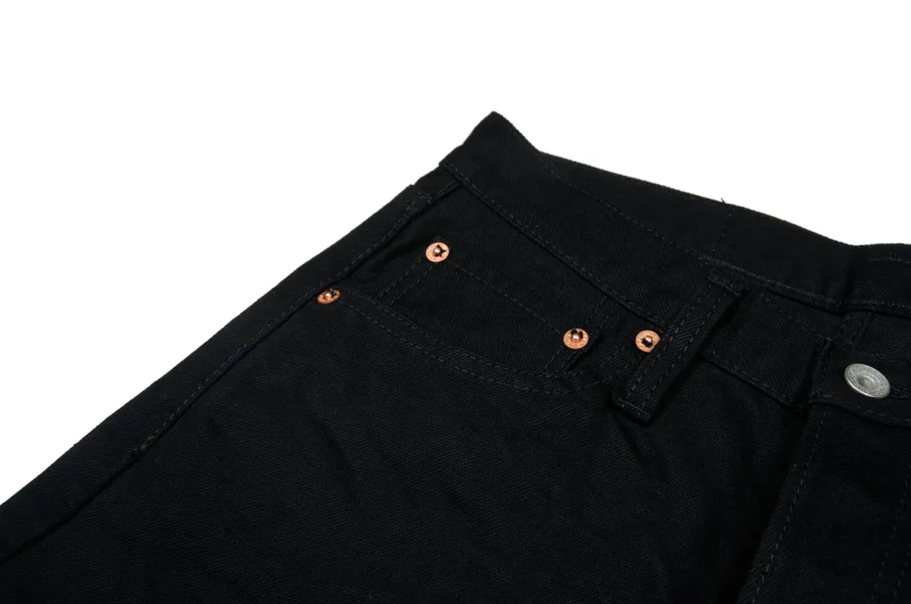 Iron Heart 777s-142bb Jeans - 14oz Slim Tapered Black/Black Denim