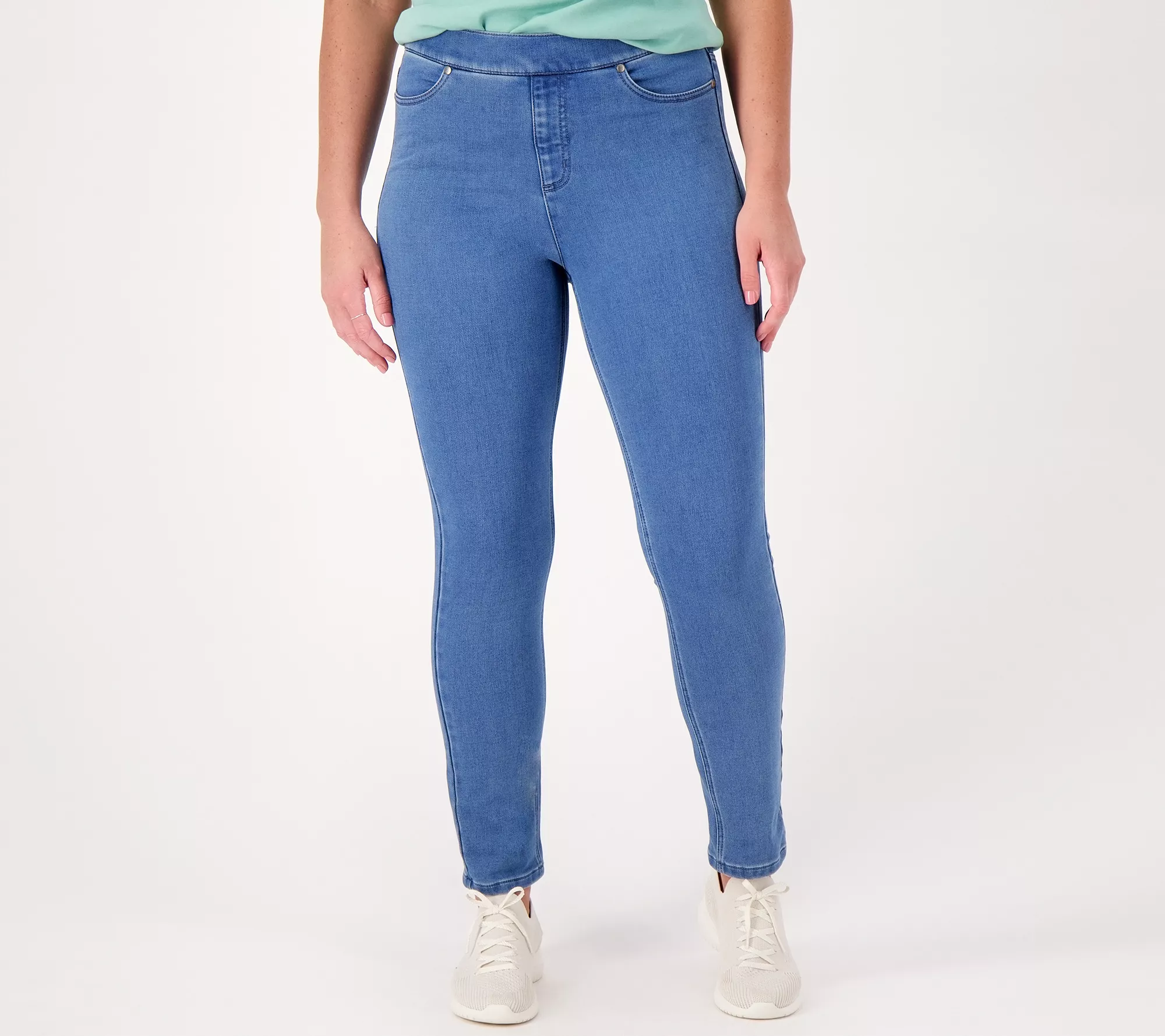 Isaac Mizrahi Live! Divine Denim Petite Pull-On Slim-Leg Jeans