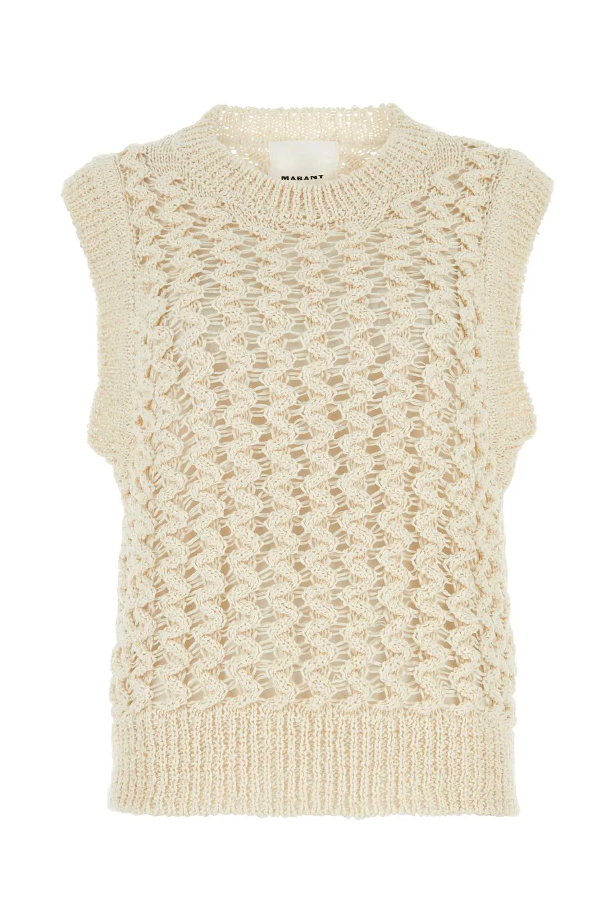 Isabel Marant Ivory Cotton Blend Fynn Vest