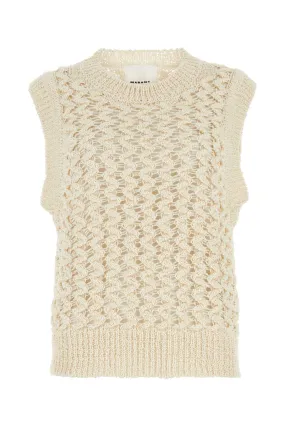 Isabel Marant Ivory Cotton Blend Fynn Vest