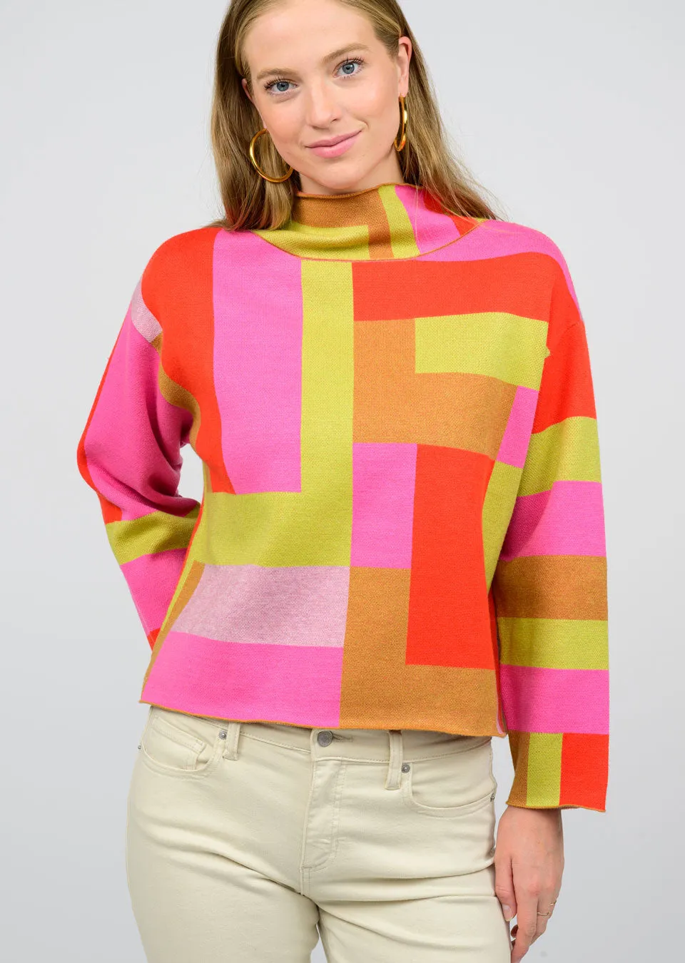 Ivy Jane 940007 Color Block Sweater