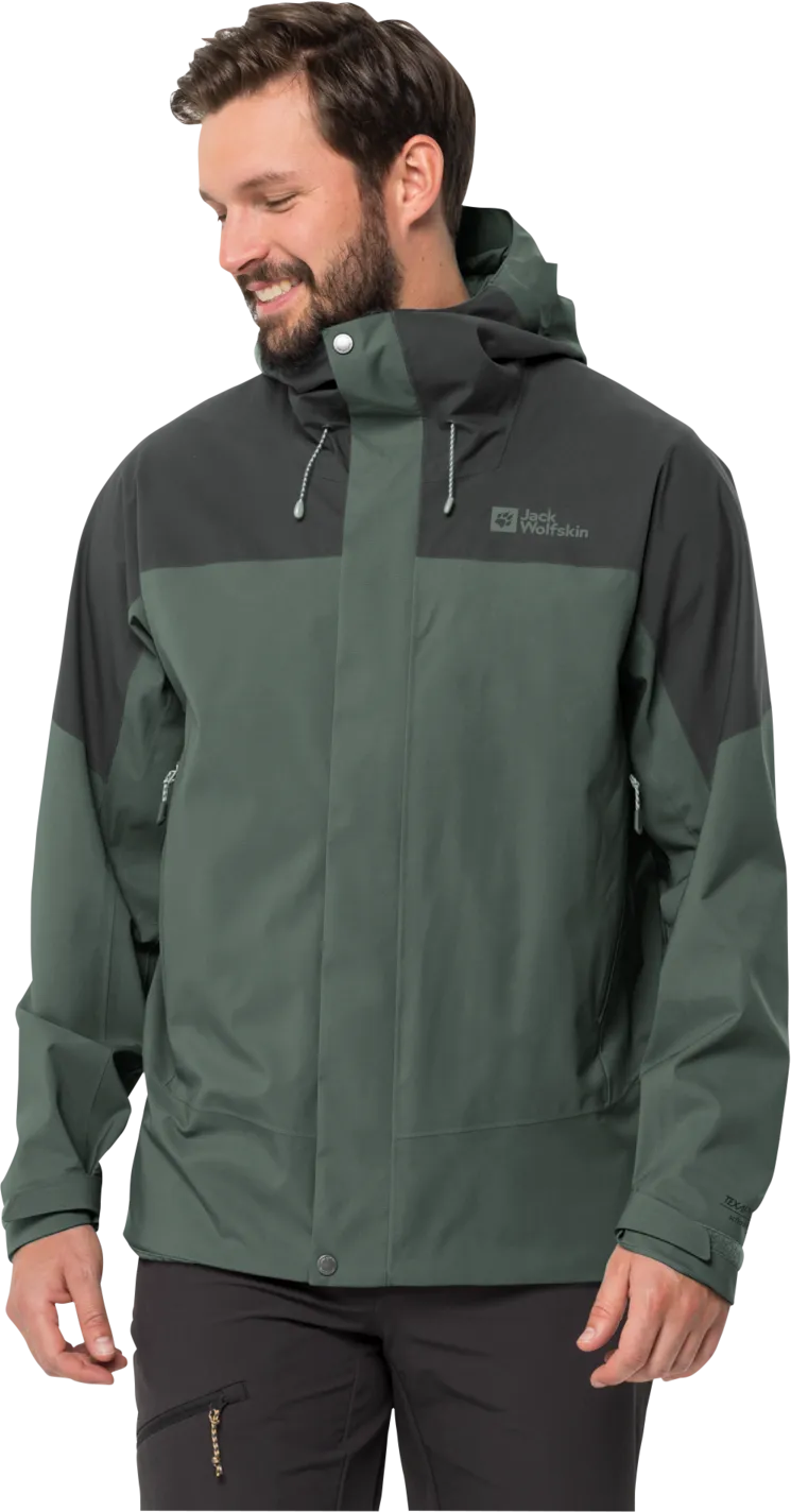 Jack Wolfskin Men's Kammweg 2-Layer Jacket Hedge Green | Buy Jack Wolfskin Men's Kammweg 2-Layer Jacket Hedge Green he