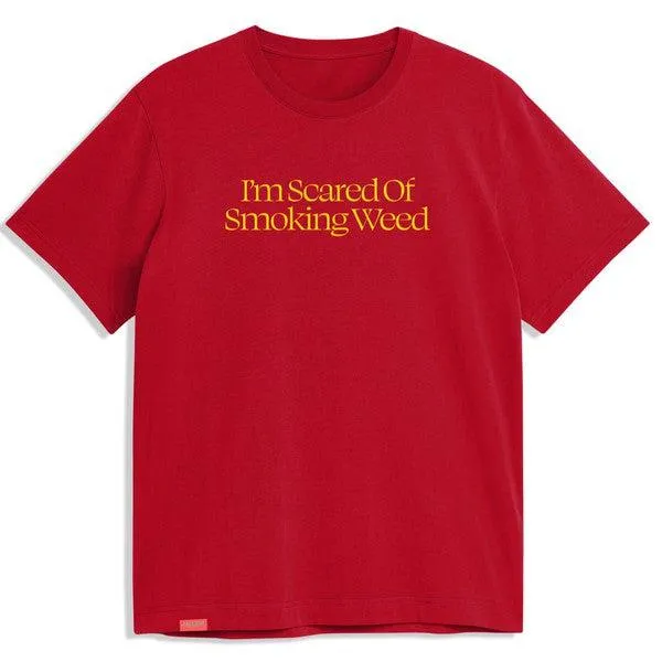 Jacuzzi Unlimited Skateboards Scared Weed T-Shirt Sport Scarlet Red