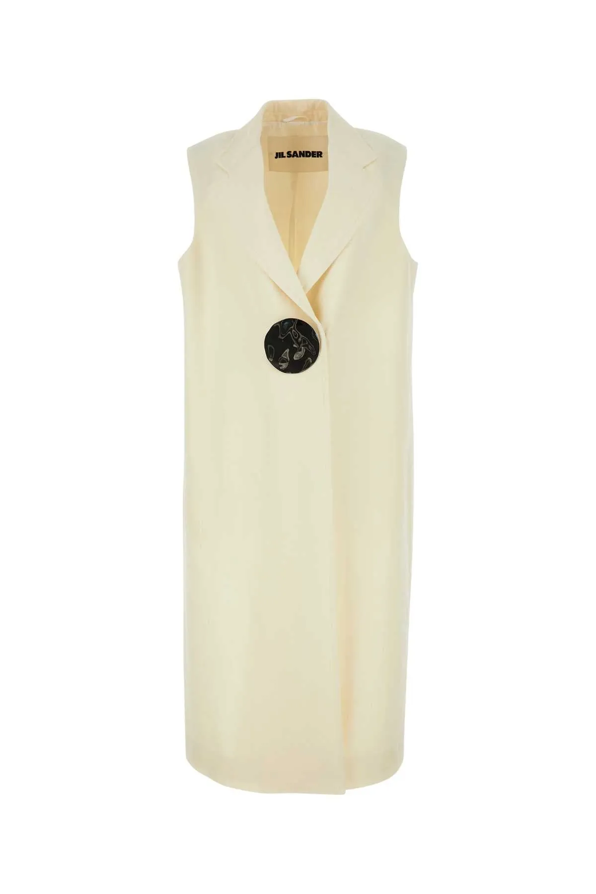 Jil Sander Ivory Viscose Blend Vest