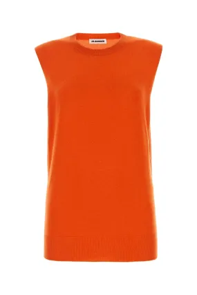 Jil Sander Orange Cashmere Vest