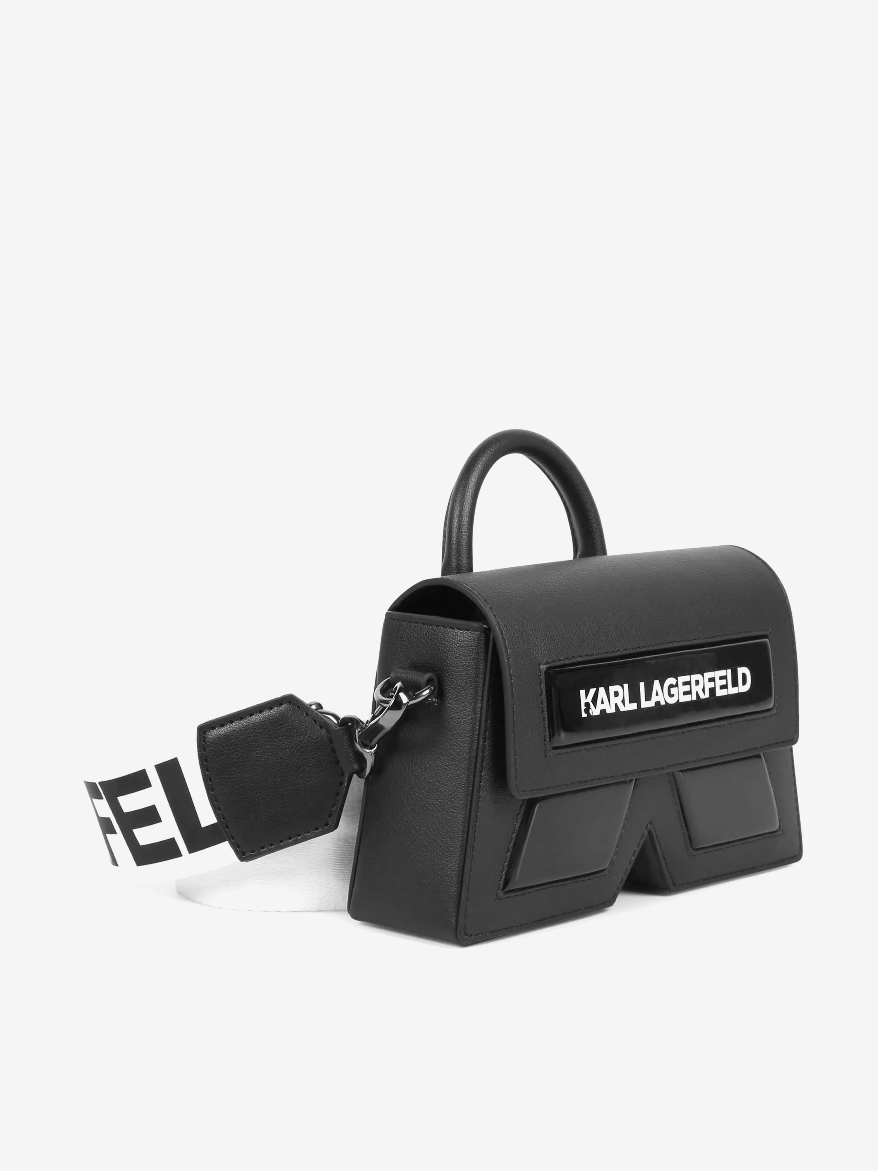 Karl Lagerfeld Girls Ikon K Crossbody Bag in Black (18.5cm)