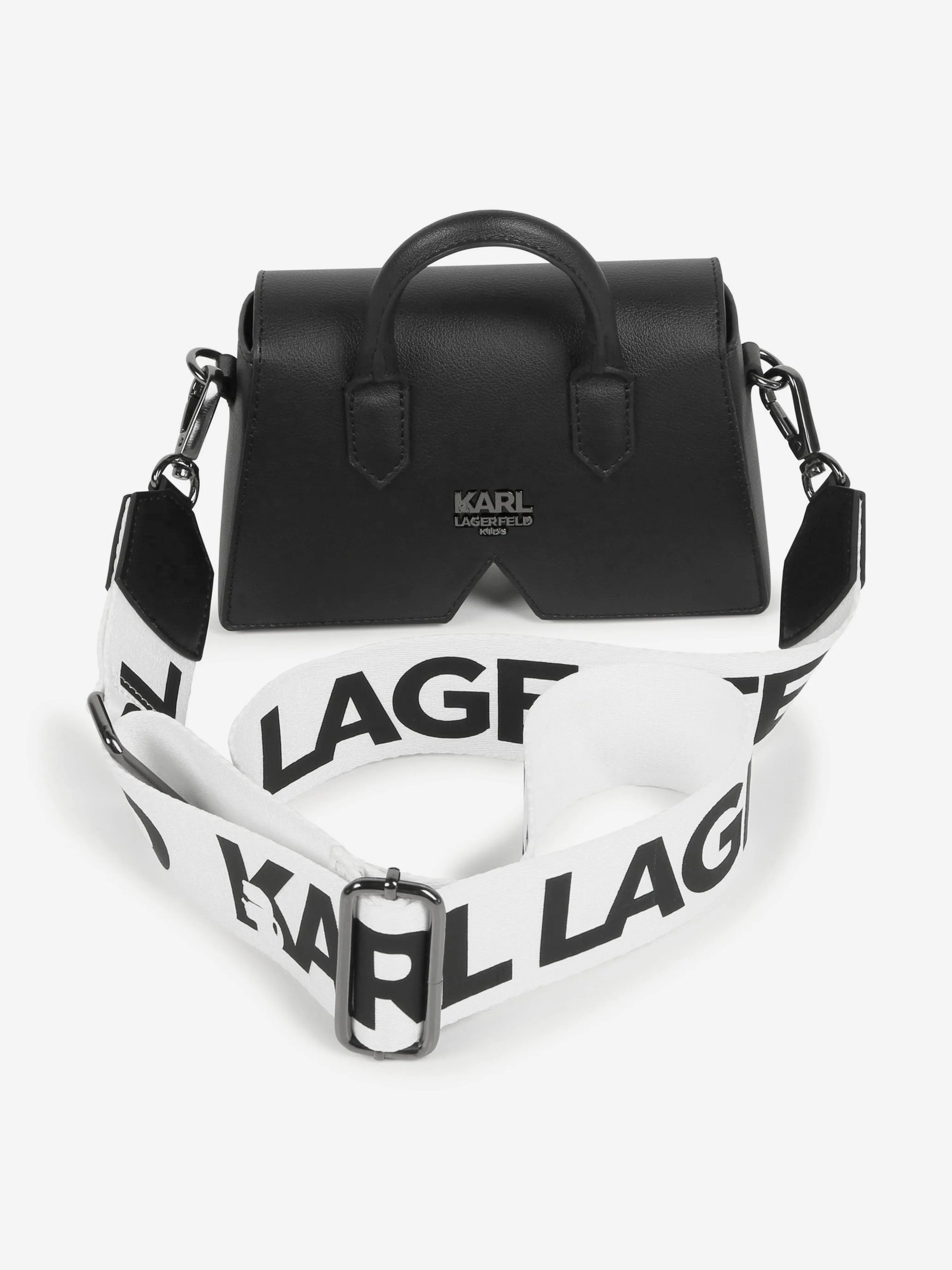 Karl Lagerfeld Girls Ikon K Crossbody Bag in Black (18.5cm)