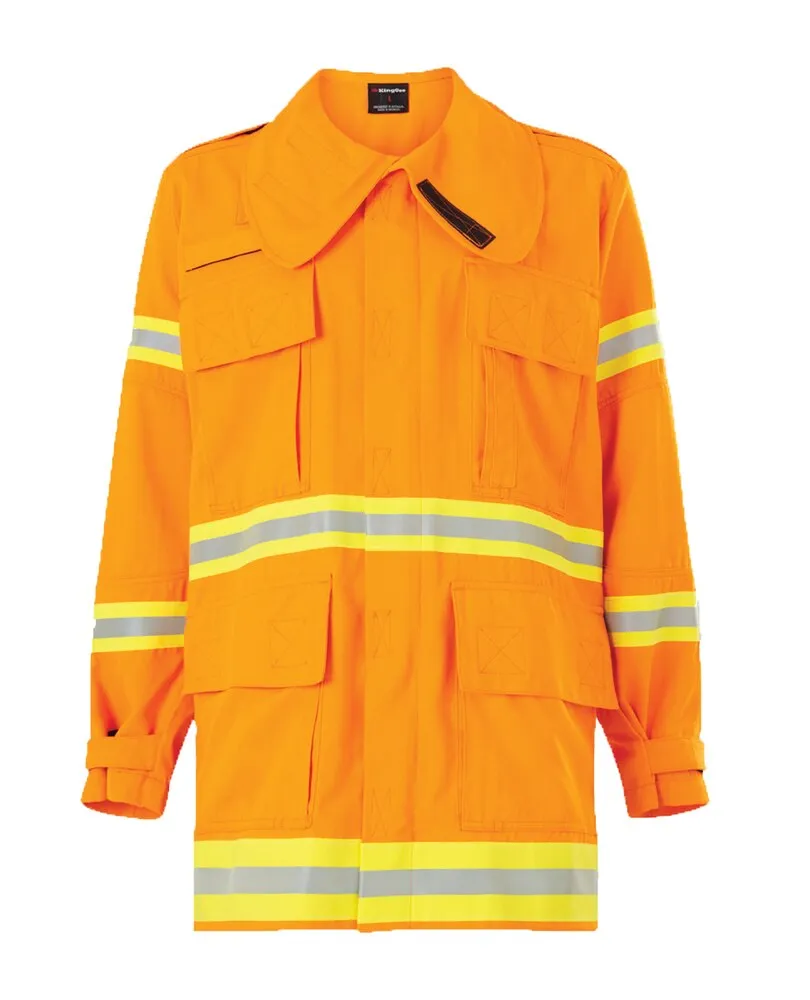 King Gee KingGee K85000 -Wildlands Fire Fighting Jacket PPE2 with Reflective Tape - Unisex - Gold - XS