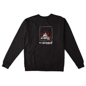 Krooked Skateboards Chain Frame Crewneck Black