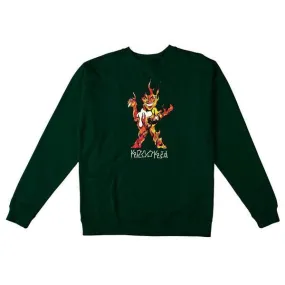 Krooked Skateboards Inferno Crewneck Dark Green