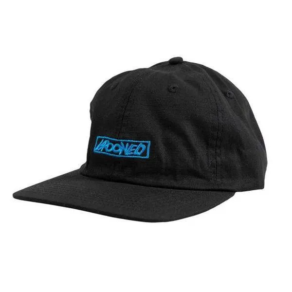 Krooked Skateboards Moonsmile Script Strapback Hat Black - Blue