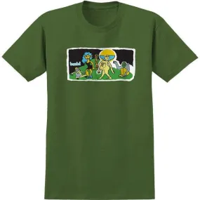 Krooked Skateboards Stroll T-Shirt Military Green