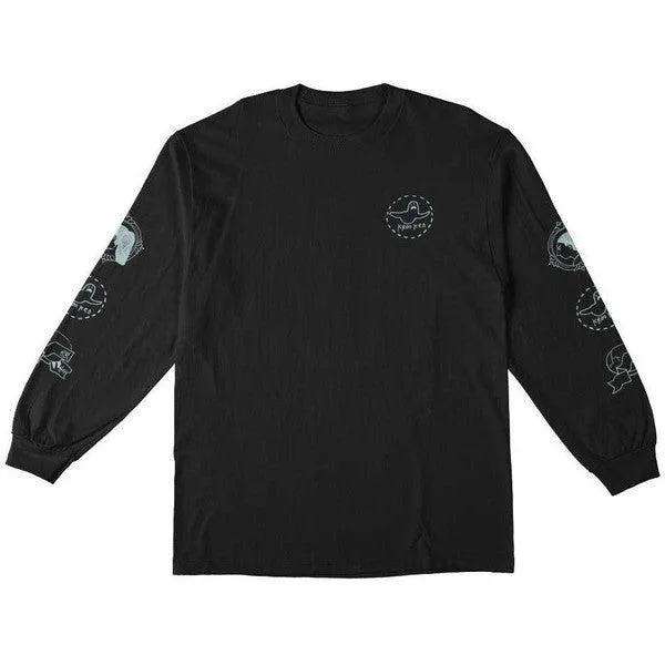 Krooked Skateboards Trinity Long Sleeve T-Shirt Black