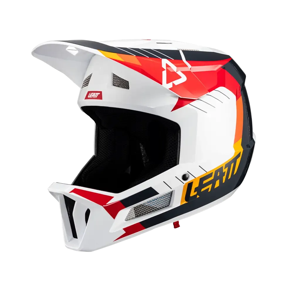 Leatt MTB Gravity 2.0 Full Face Helmet - White-Red - 2024