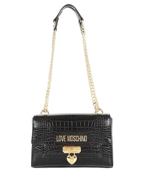 Love Moschino Logo Plaque Crossbody Bag