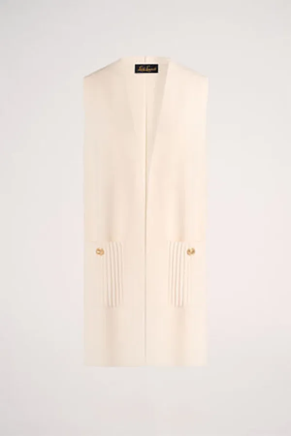 Luisa Spagnoli MENNA WHITE KNIT VEST