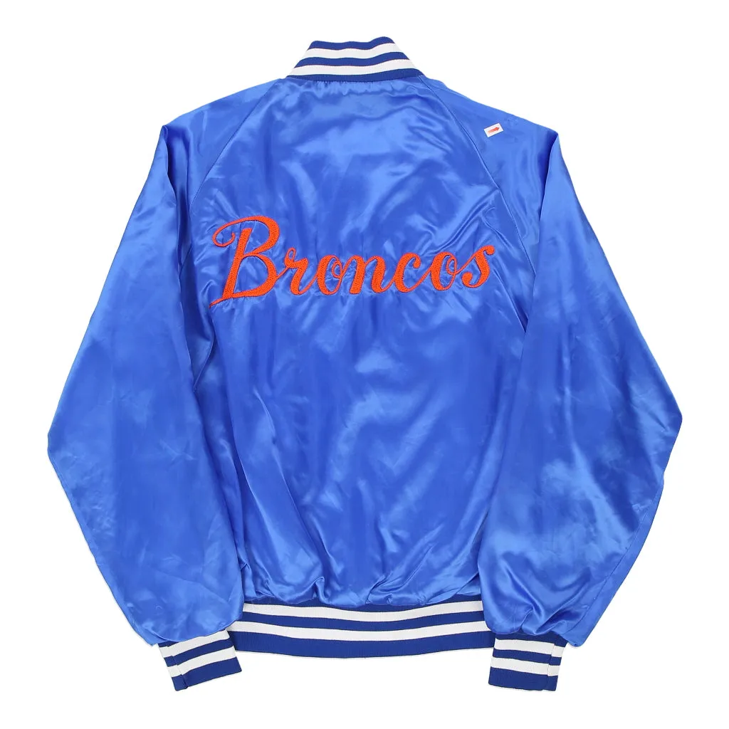 Made in USA Denver Broncos Eagle NFL Varsity Jacket - Medium Blue Polyester Blend