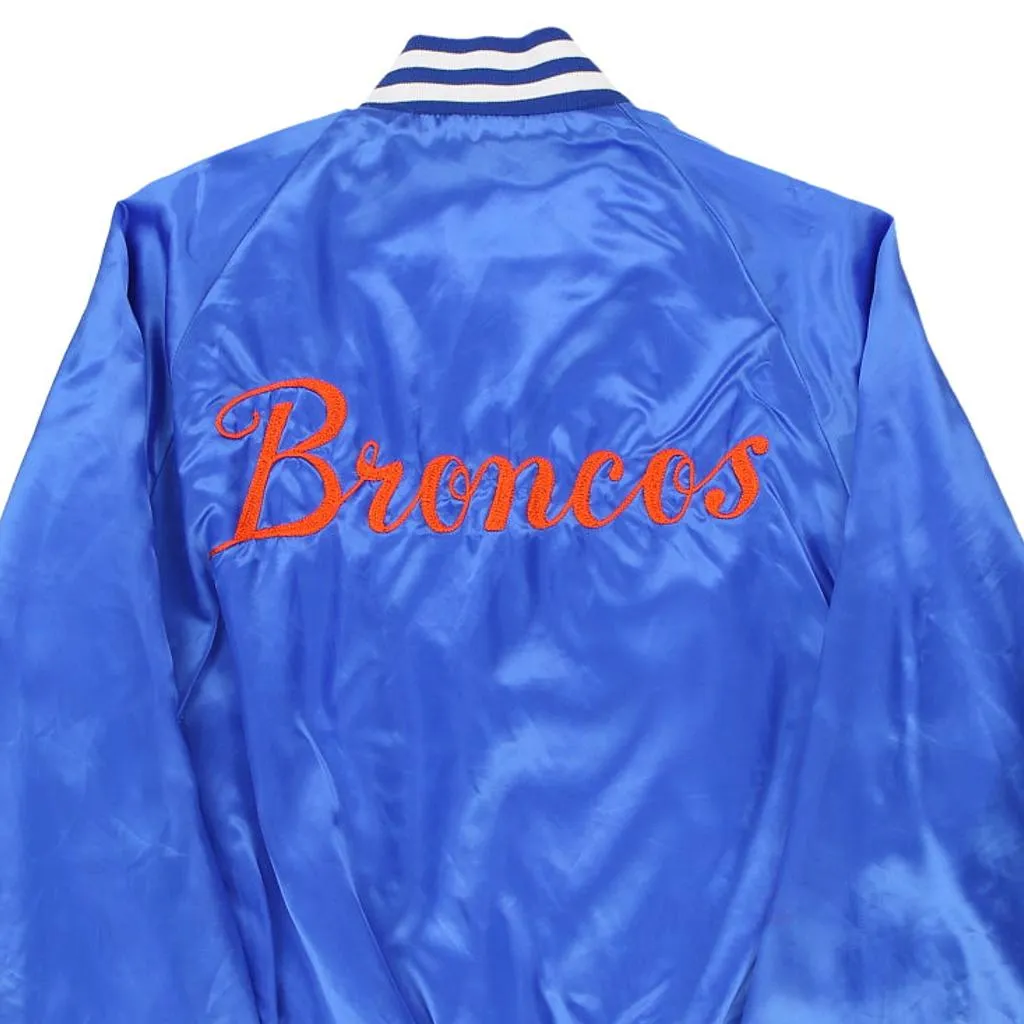 Made in USA Denver Broncos Eagle NFL Varsity Jacket - Medium Blue Polyester Blend