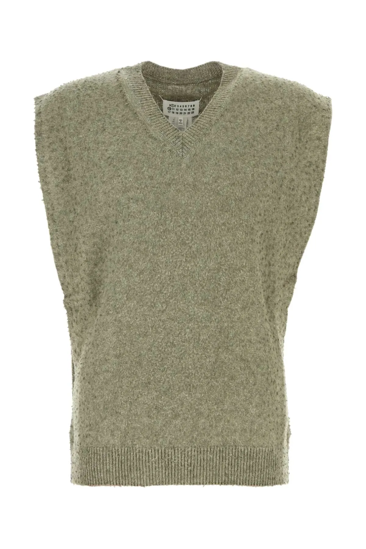 Maison Margiela Sage Green Wool Blend Vest