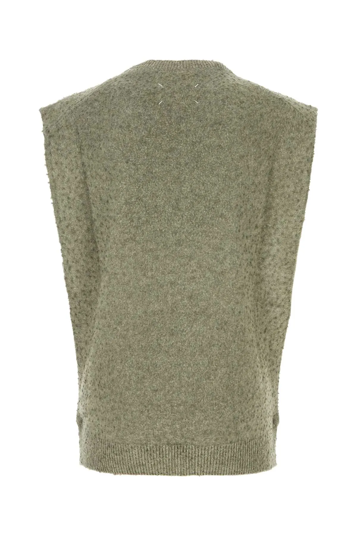 Maison Margiela Sage Green Wool Blend Vest