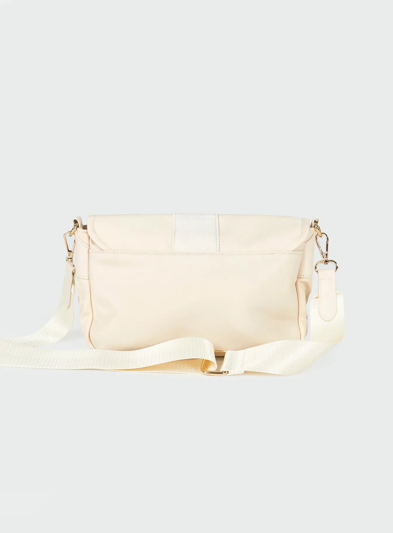 Matney Buckle Crossbody Bag Cream