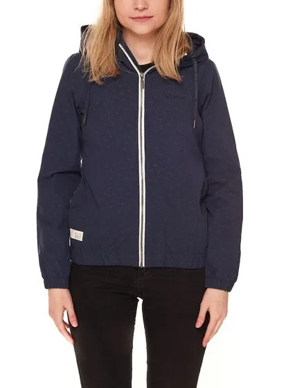 MAZINE Library Classic Light Jacket chaqueta de entretiempo para mujer vegana y sostenible con capucha 22131410 azul oscuro