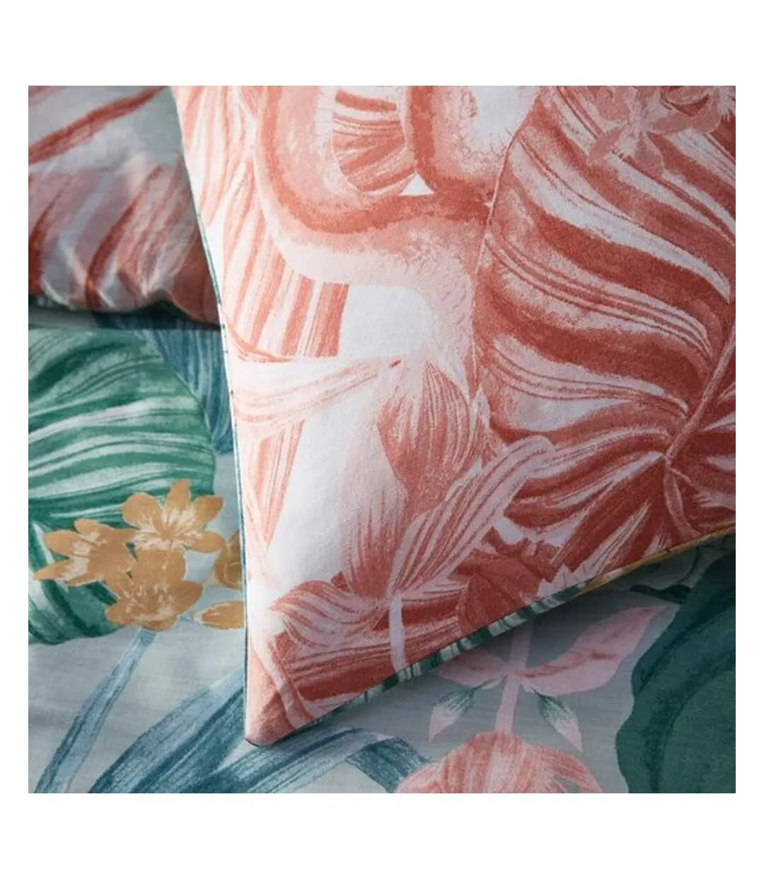 Medinilla tropical duvet cover set sage/blush Furn