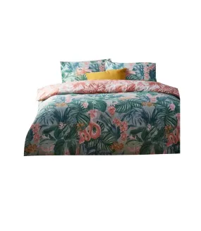 Medinilla tropical duvet cover set sage/blush Furn