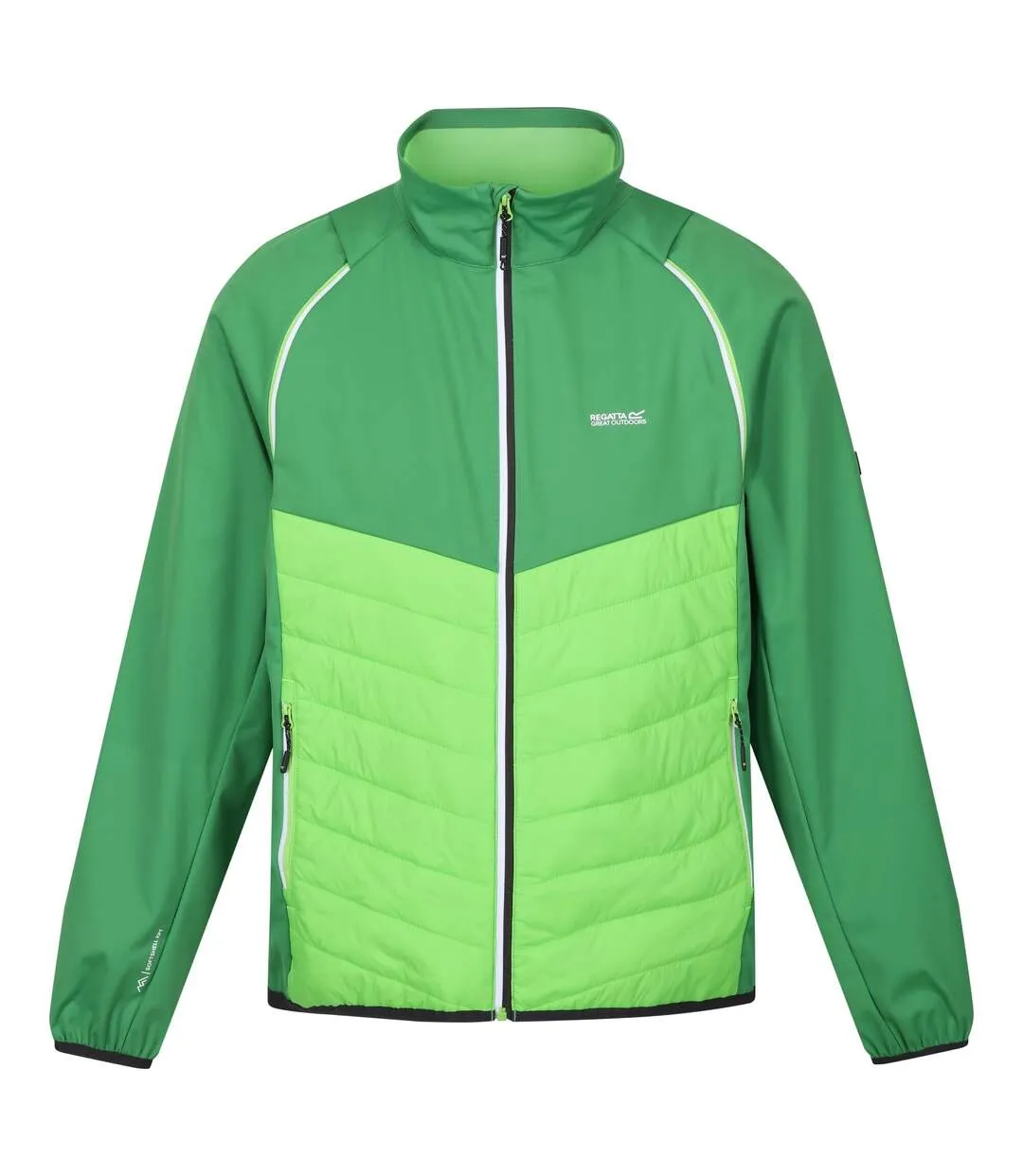 Mens steren hybrid soft shell jacket field green/jasmine green Regatta