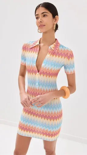 Missoni   Zigzag Polo Mini Dress 