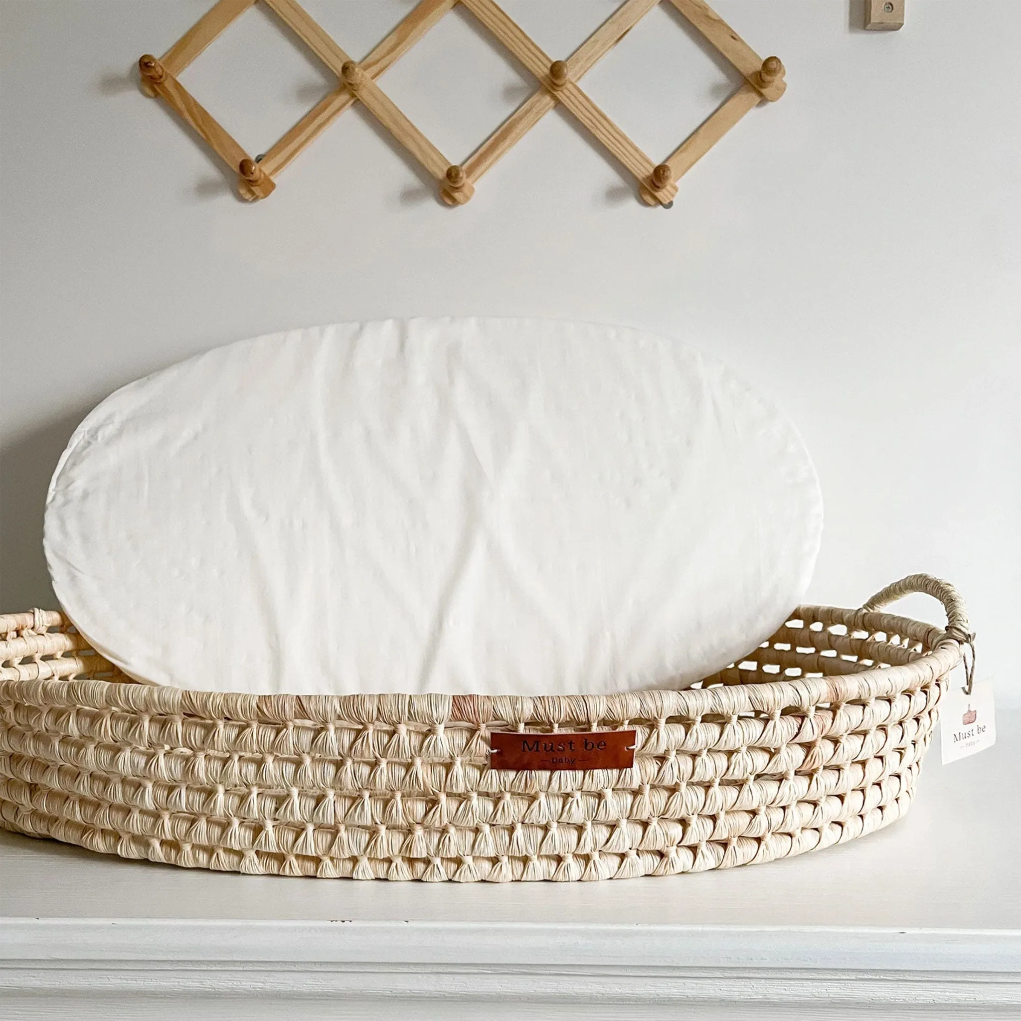 Must Be Baby Changing Rattan Basket with Mattress  - Clement