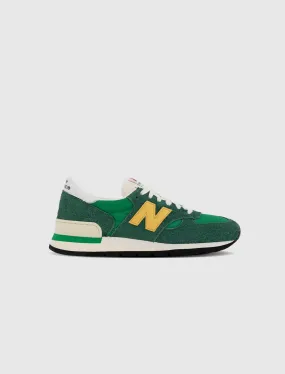 NEW BALANCE 990 V1 MADE IN USA GREEN/GOLD   GREEN