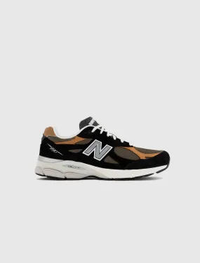 NEW BALANCE 990 V3 MADE IN USA BLACK/TAN   BLACK