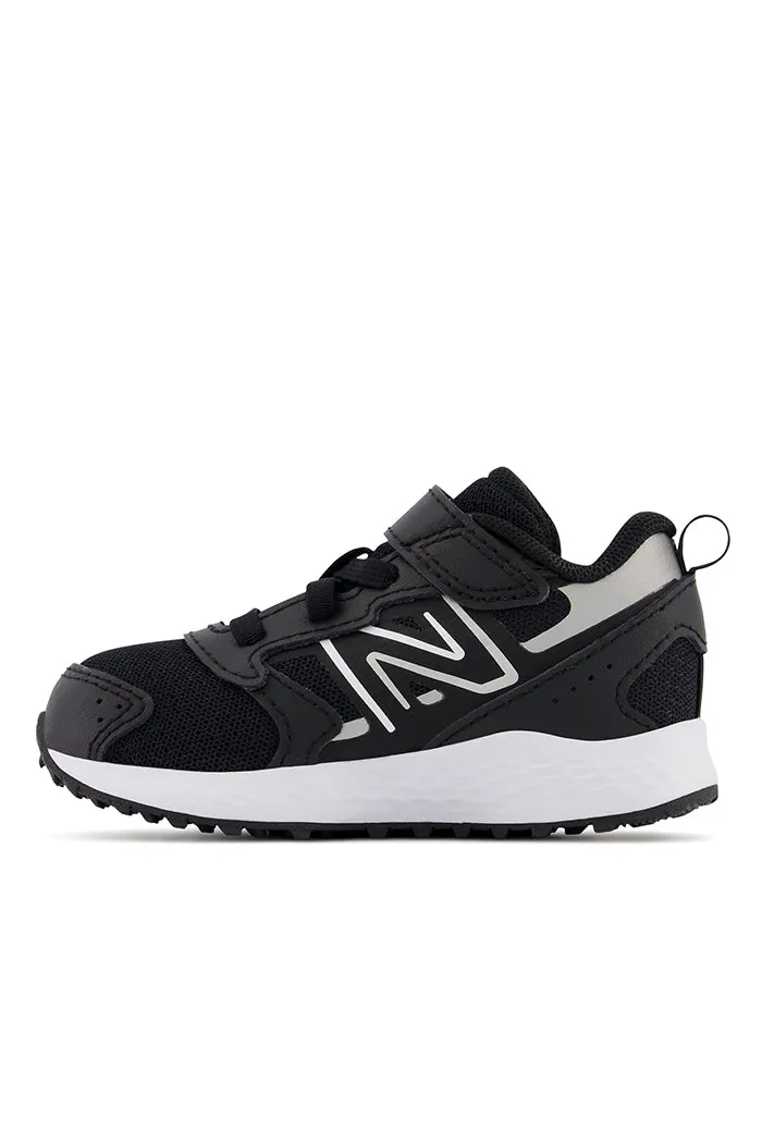 New Balance Toddler Fresh Foam 650 Bungee Lace with Top Strap in Black